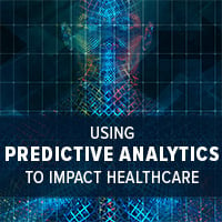 Predictive Analytics Blog Digest Thumbnail with human xray scan in background with color overlays